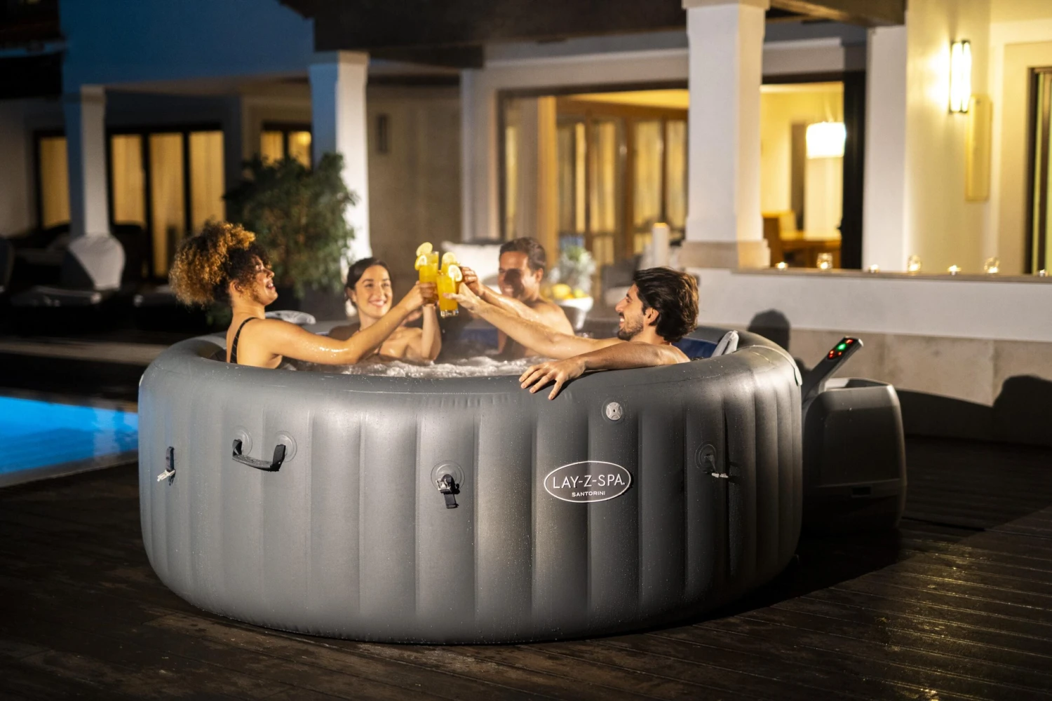 Lay-z Spa Lay-Z-Spa® HydroJet Pro Santorini - 7 Person Inflatable Hot Tub 4 Lay-z Spa Lay-Z-Spa® HydroJet Pro Santorini - 7 Person Inflatable Hot Tub - Image 2