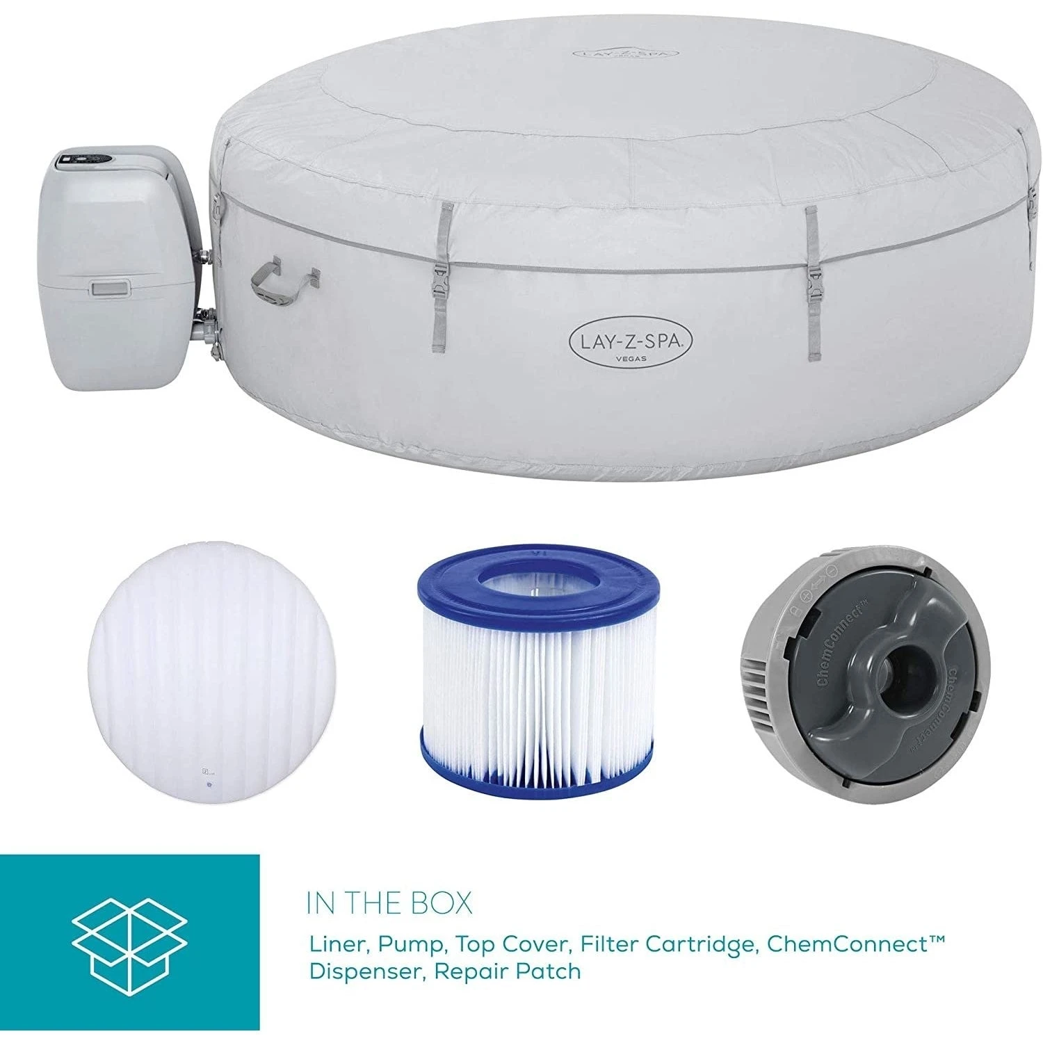 Lay-z Spa Lay-Z-Spa® AirJet Vegas - 6 Person Inflatable Hot Tub 8 Lay-z Spa Lay-Z-Spa® AirJet Vegas - 6 Person Inflatable Hot Tub - Image 6