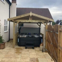 Apex Wooden Hot Tub Gazebo With Roof -Outdoor Living Store ApexGazebo 11