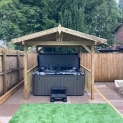 Apex Wooden Hot Tub Gazebo With Roof -Outdoor Living Store ApexGazebo 2