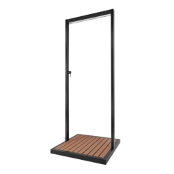 Zen Black Outdoor Shower With Wood Effect Base -Outdoor Living Store BeBa 28529 3 Supersize