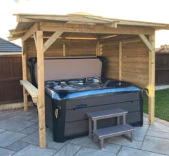 Brentano Wooden Hot Tub Gazebo With Tinted Dome Roof -Outdoor Living Store BrentanoGazebo