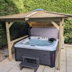 Brentano Wooden Hot Tub Gazebo With Tinted Dome Roof -Outdoor Living Store BrentanoGazebo 2