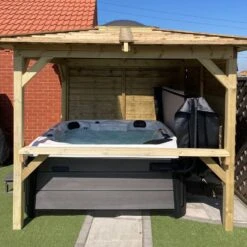 Brentano Wooden Hot Tub Gazebo With Tinted Dome Roof -Outdoor Living Store BrentanoGazebo 20