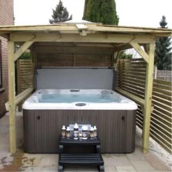 Brentano Wooden Hot Tub Gazebo With Tinted Dome Roof -Outdoor Living Store Brentano J235 5ee26ae2 b644 432f 8663 7931d42474b8