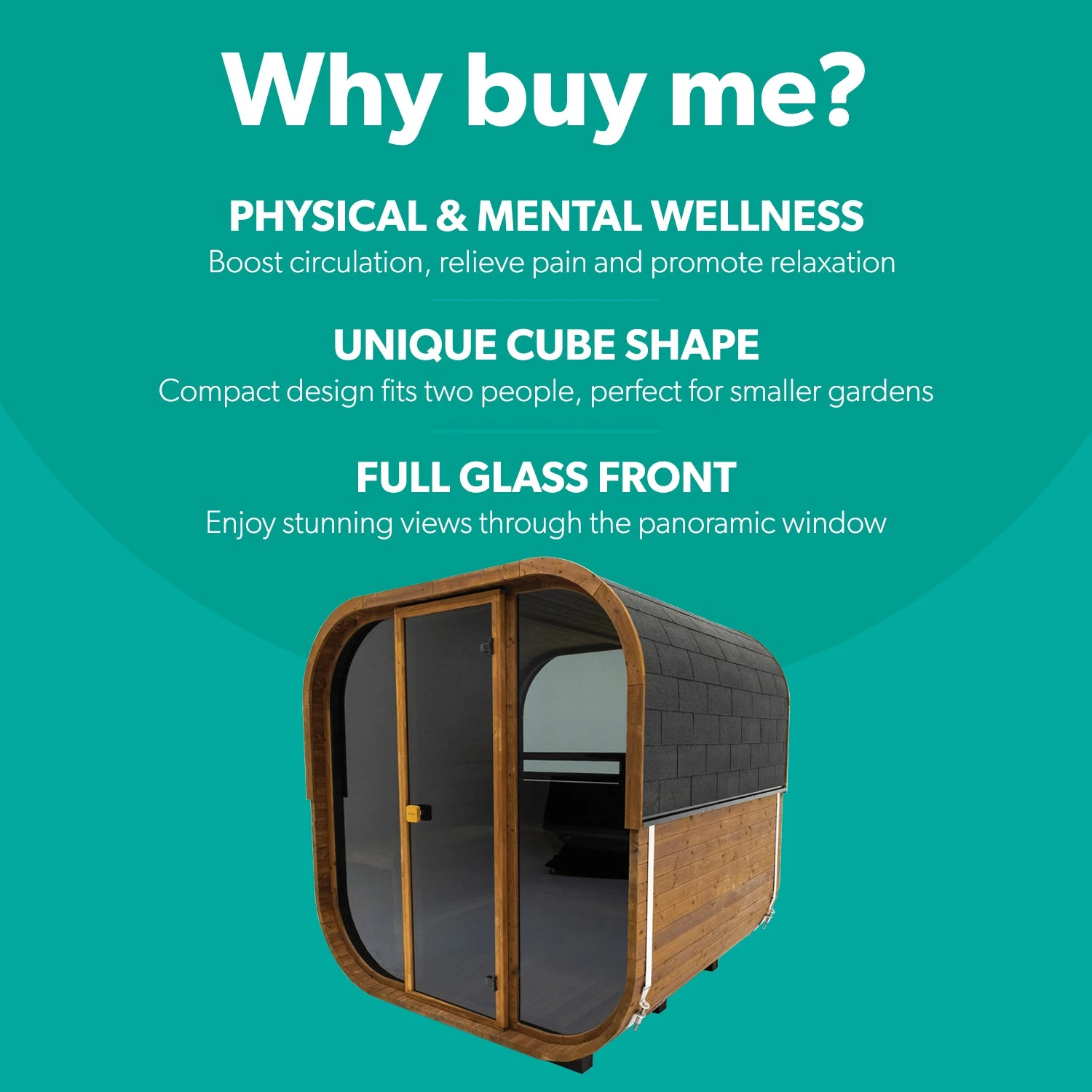 Hekla Cube 160 - 2 Person Outdoor Sauna 4 Hekla Cube 160 - 2 Person Outdoor Sauna - Image 2