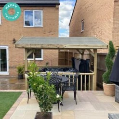 Apex Wooden Hot Tub Gazebo With Roof -Outdoor Living Store DoolerStamped3