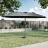 Como 2.7x4.5m Large Double Sided Grey Garden Parasol With Base And Cover 1 Como 2.7x4.5m Large Double Sided Grey Garden Parasol With Base And Cover -Outdoor Living Store FTR144 1 Supersize