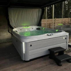 Jacuzzi® J495IP™ - 8-9 Person Hot Tub 30 Jacuzzi® J495IP™ - 8-9 Person Hot Tub -Outdoor Living Store J495HotTubPlatinumBrushedGrey Maudsley3