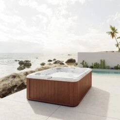 Jacuzzi® J235™ / J235IP™ - 6 Person Hot Tub With 1 Lounger 28 Jacuzzi® J235™ / J235IP™ - 6 Person Hot Tub With 1 Lounger -Outdoor Living Store JHT J235 Lifestyle RoastedChestnut Isosquare