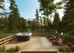 Jacuzzi® J575IP™ - 5-6 Person Hot Tub With 1 Lounger -Outdoor Living Store JHT J575 Lifestyle RoastedChestnut 4243x3000 7a921aef 0ae0 4486 b181 34dfac85c145