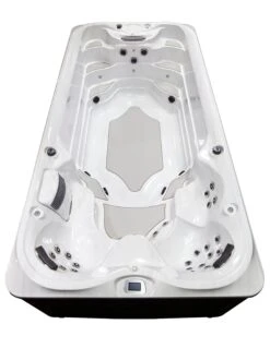 Jacuzzi® PowerActive™ J-16™ - 16ft Swim Spa 24 Jacuzzi® PowerActive™ J-16™ - 16ft Swim Spa -Outdoor Living Store JSS PowerActive J16 Platinum SmokedEbony HighSeatEnd WhiteBackground 2321x3000 3409f884 a9d6 4f5b 8cdf 5d2f62080108
