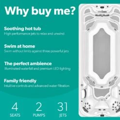 Outdoor Living Store -Outdoor Living Store Jacuzzi PowerActive J 19 Swim Spawbm