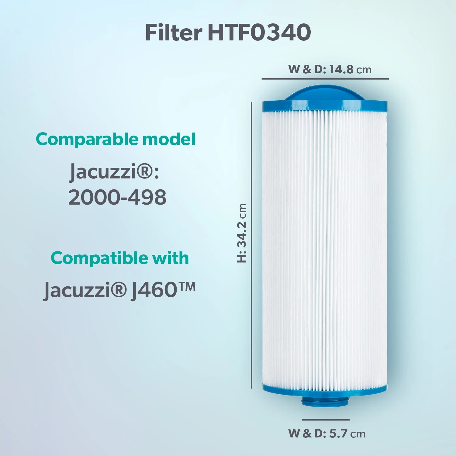 Jacuzzi® J460™ Large 40sq Ft Hot Tub Filter - 2000-498 6 Jacuzzi® J460™ Large 40sq Ft Hot Tub Filter - 2000-498 - Image 4