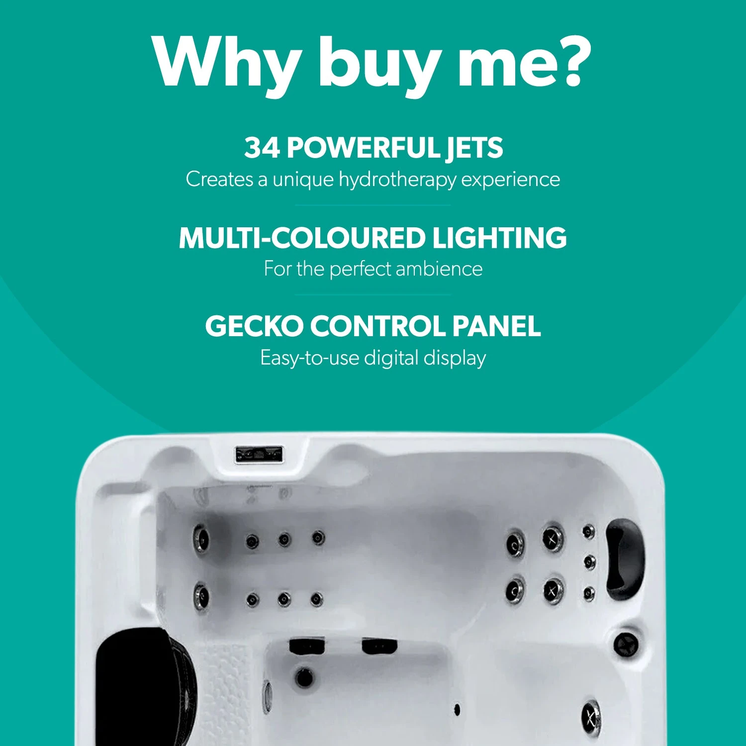 Outdoor Sun - 5 Person Hot Tub With 1 Lounger 4 Outdoor Sun - 5 Person Hot Tub With 1 Lounger - Image 2