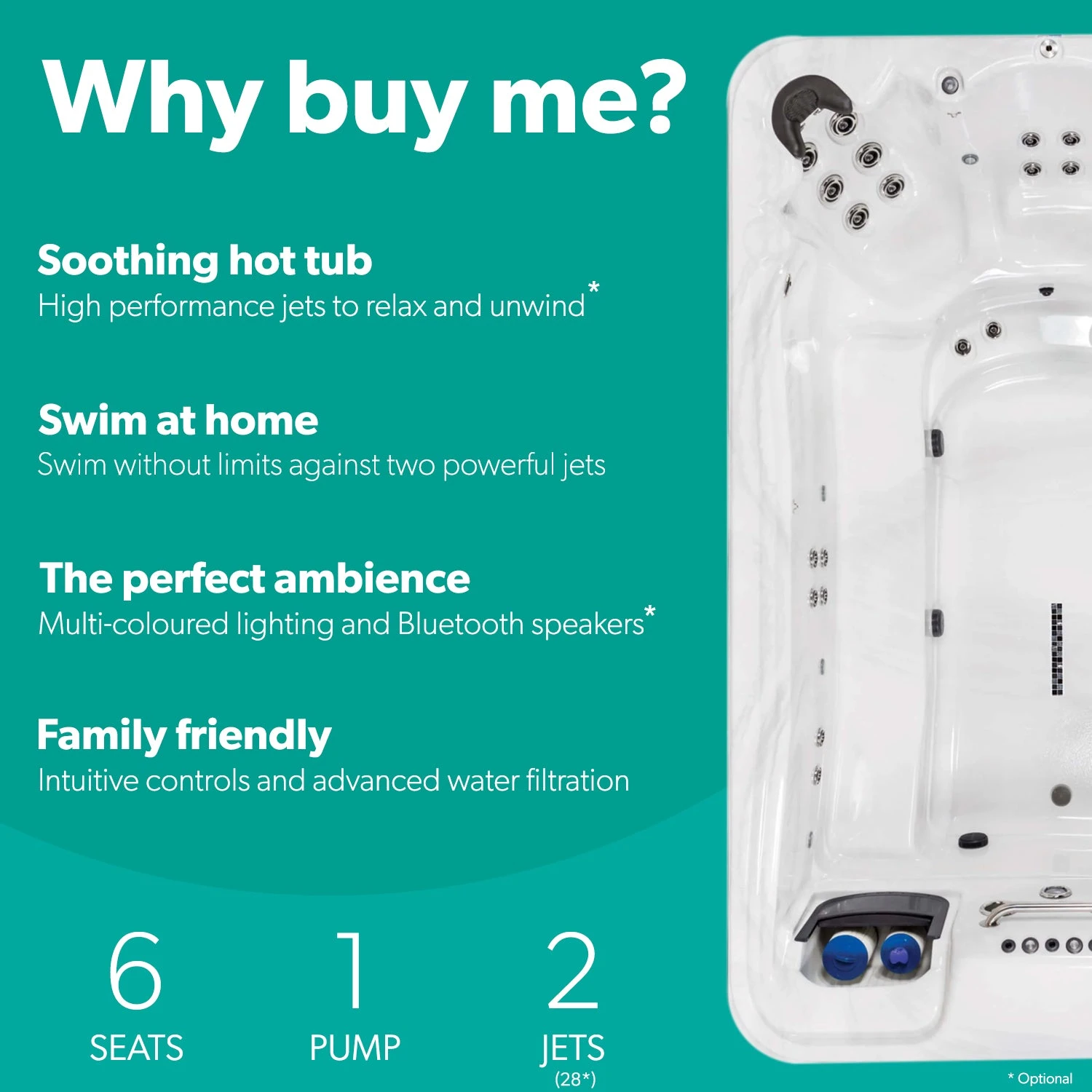 TidalFit Active Plus EP-12 - 12ft Swim Spa 4 TidalFit Active Plus EP-12 - 12ft Swim Spa - Image 2