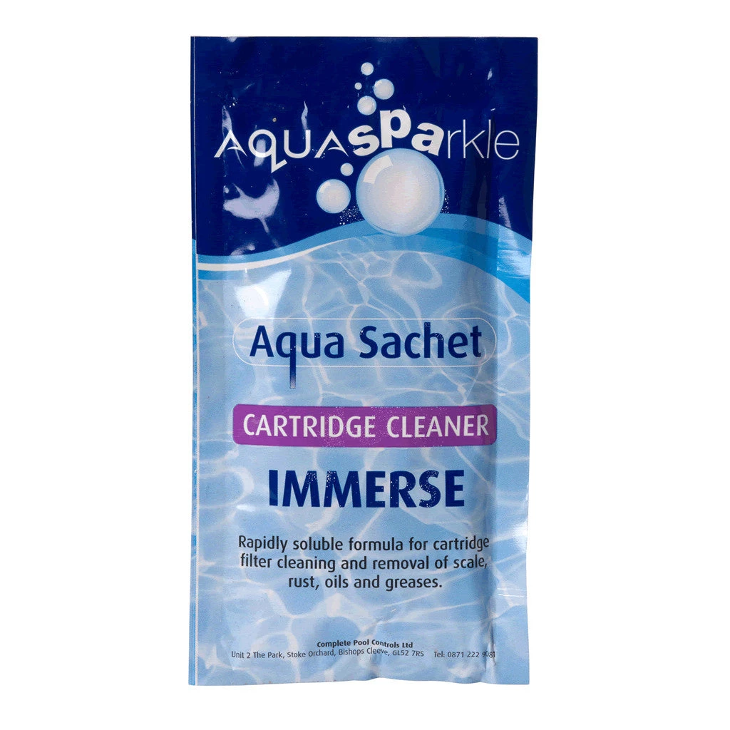 AquaSPArkle Immerse Hot Tub Filter Cartridge Cleaner Aqua Sachet 3 AquaSPArkle Immerse Hot Tub Filter Cartridge Cleaner Aqua Sachet