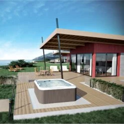 Jacuzzi® Lodge™ M - 4-5 Person Hot Tub 23 Jacuzzi® Lodge™ M - 4-5 Person Hot Tub -Outdoor Living Store lodge lifestyle 2